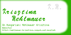 krisztina mehlmauer business card